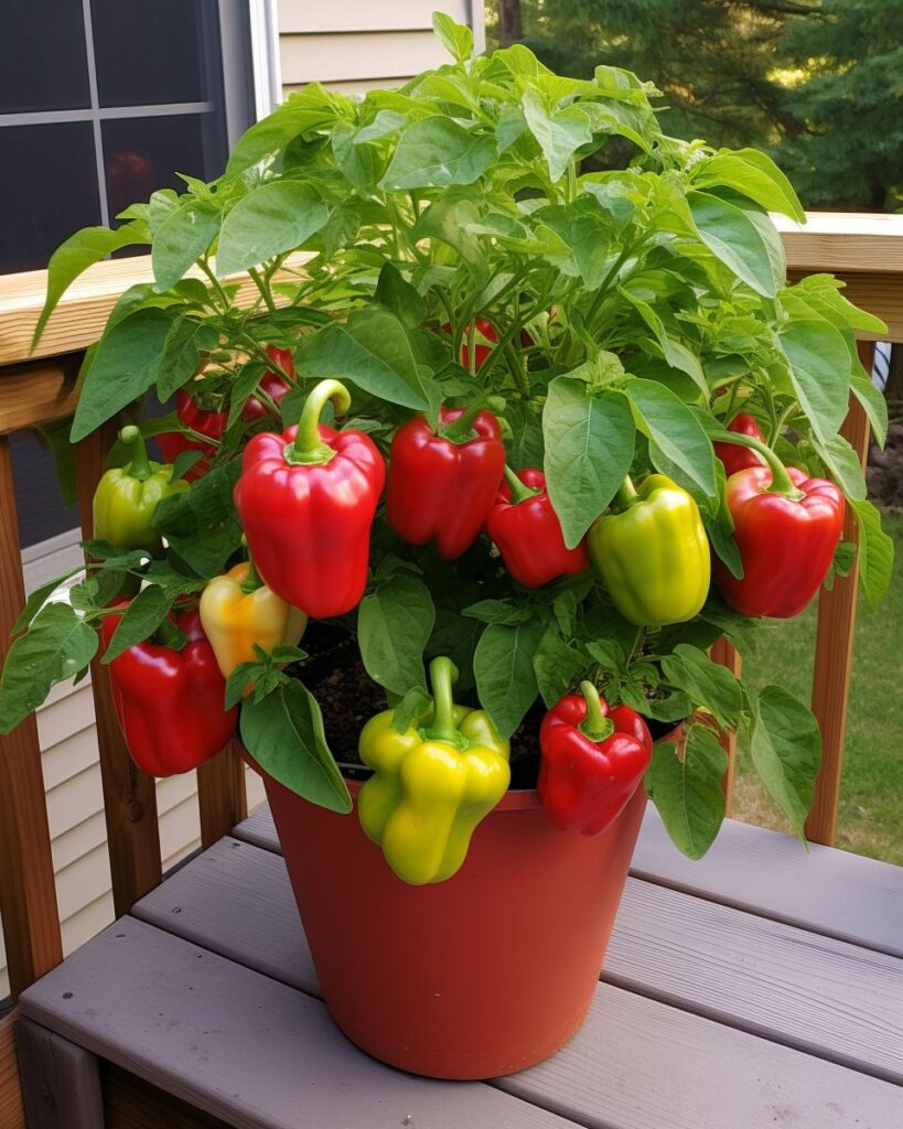 How to properly grow peppers in pots.