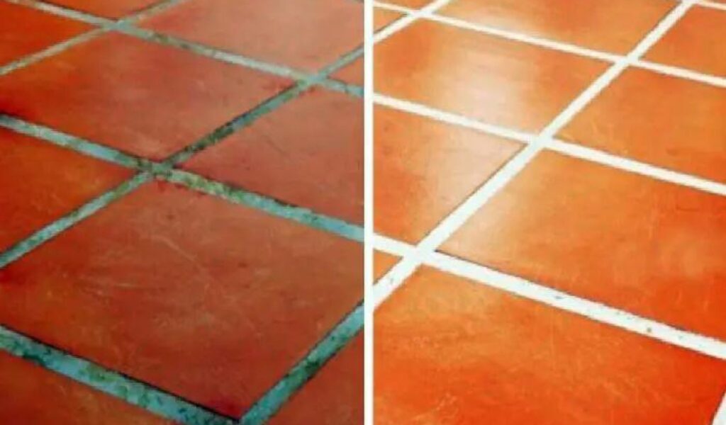 The trick to cleaning dirty grout and tiles and leaving a sweet scent