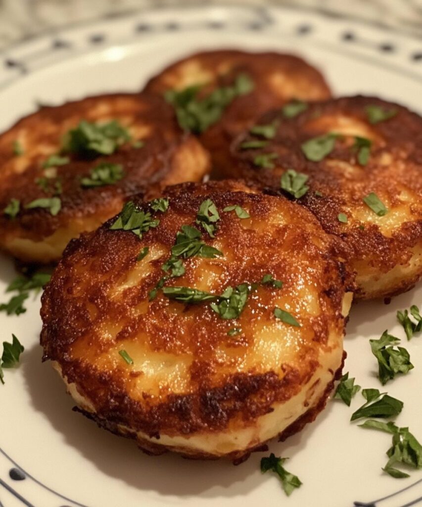 Mashed Potato Cakes – Crispy, Cheesy, and Comforting