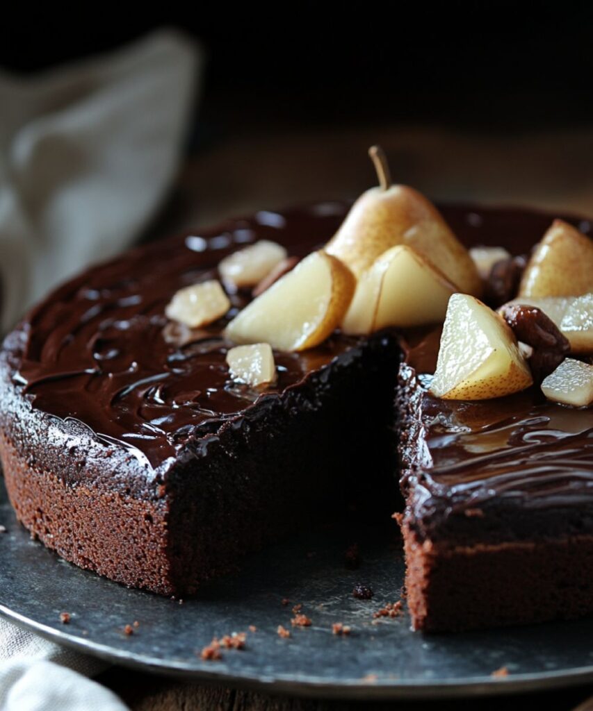 Crousti-Fondant Chocolate-Pear Cake