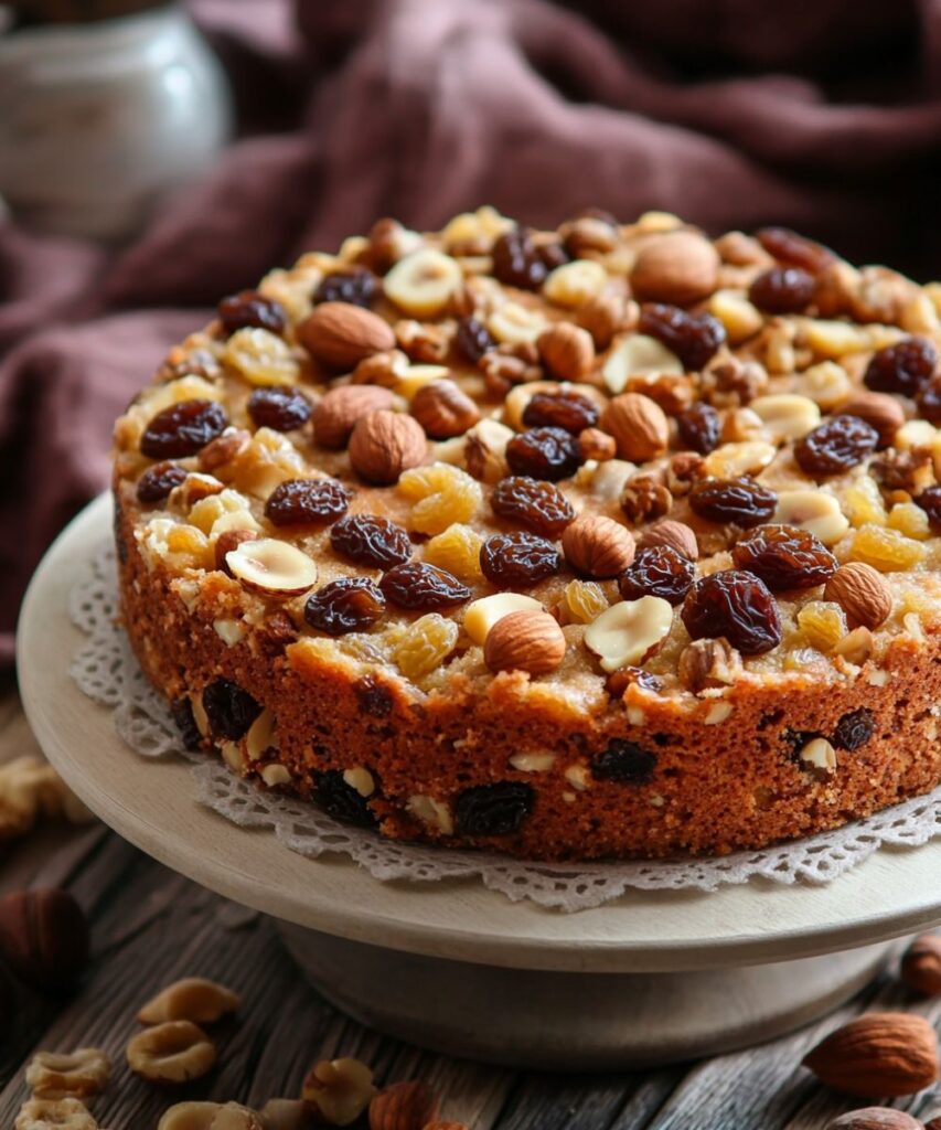 Raisin, Hazelnut, and Almond Cake