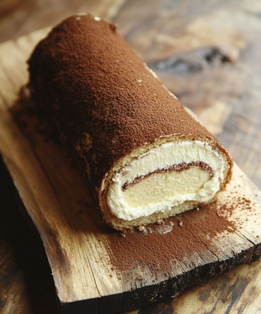 Tiramisu Log with Mascarpone