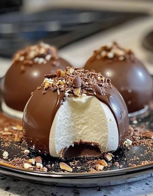 Chocolate and Praline Dome with Mascarpone Mousse