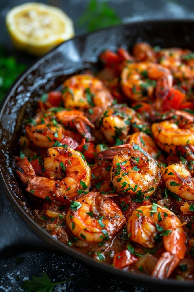 Catalan style prawns