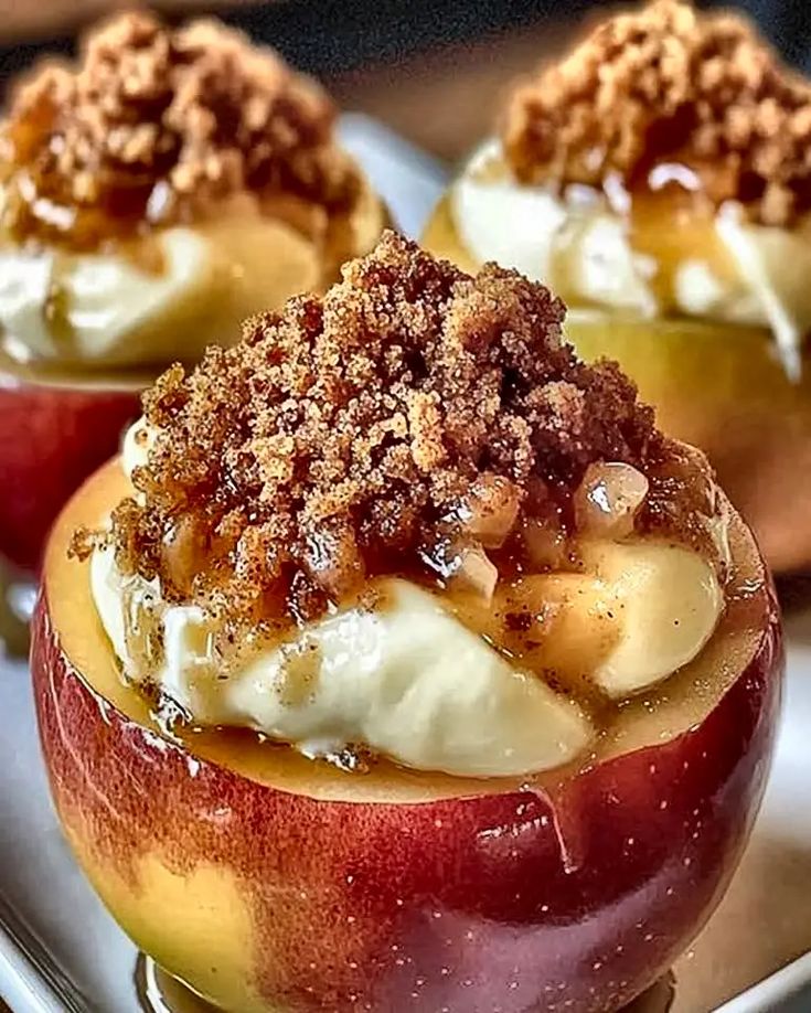 Festive Cheesecake Stuffed Apples