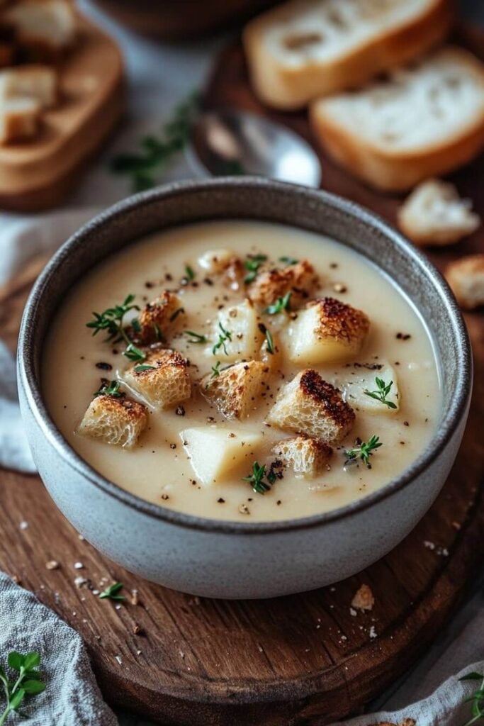 Roasted Garlic Potato Soup