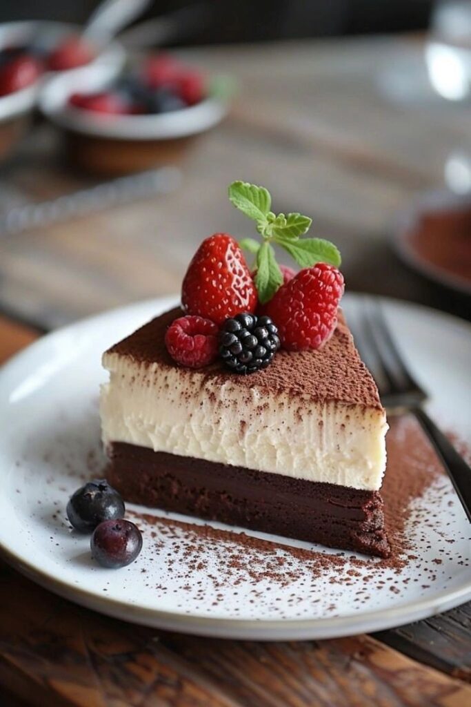 Cocoa Cake with Mascarpone Cream and Coffee