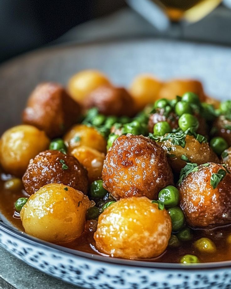 Meatballs with Peas