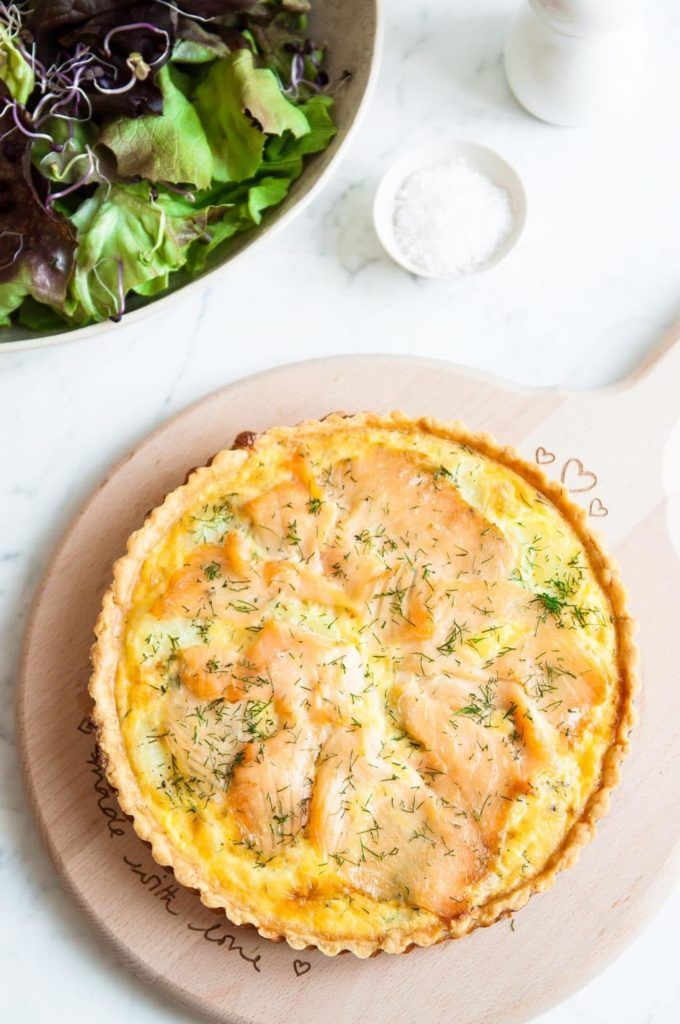 SALTY COURGETTE AND SALMON PIE