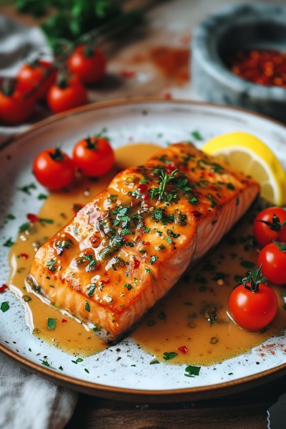 Salmon Fillets Mediterranean Style