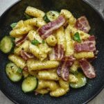 Fusilli with Zucchini, Speck and Robiola