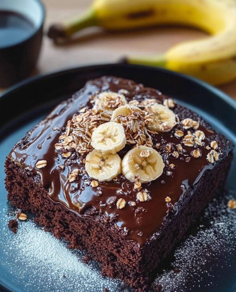 Oatmeal, Chocolate and Banana Cake