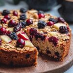 Apple and Cranberry Oatmeal Cake