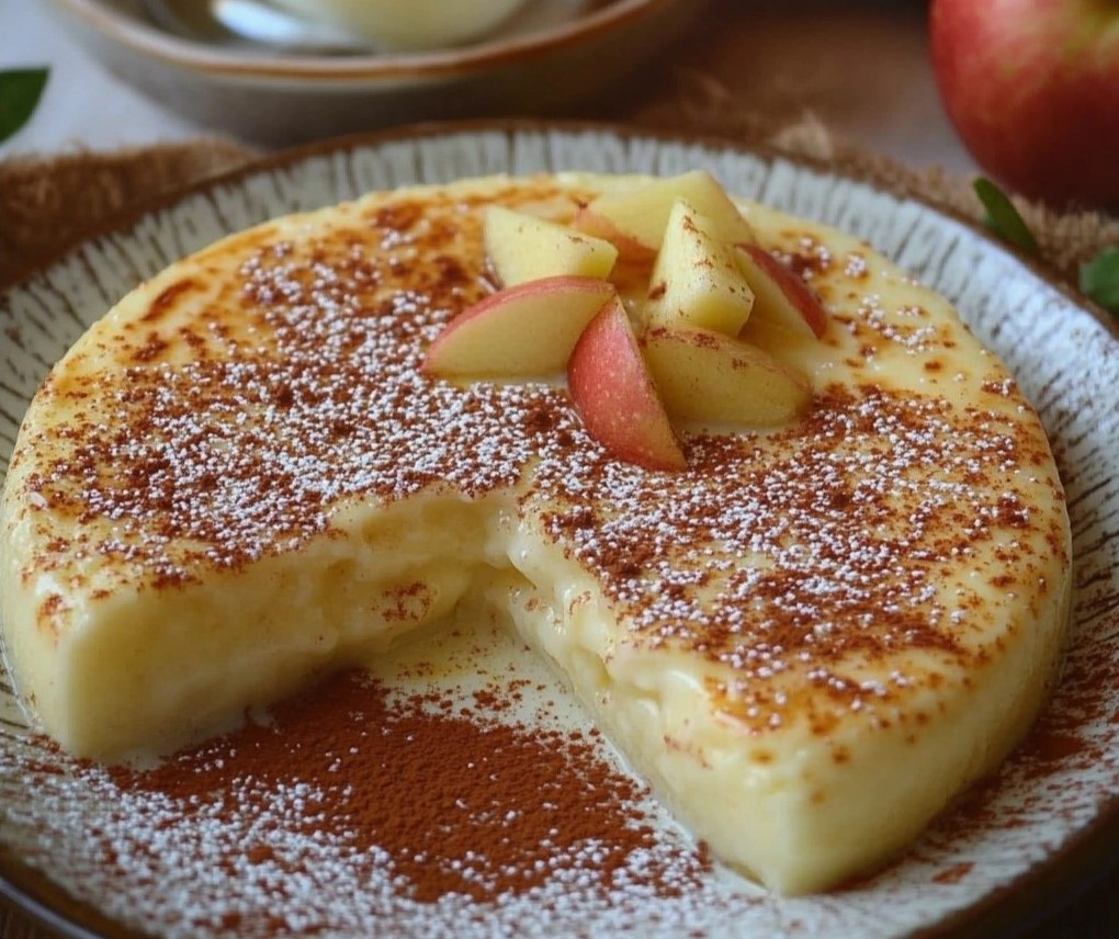 French Dessert with 1 Cup of Milk and 2 Apples