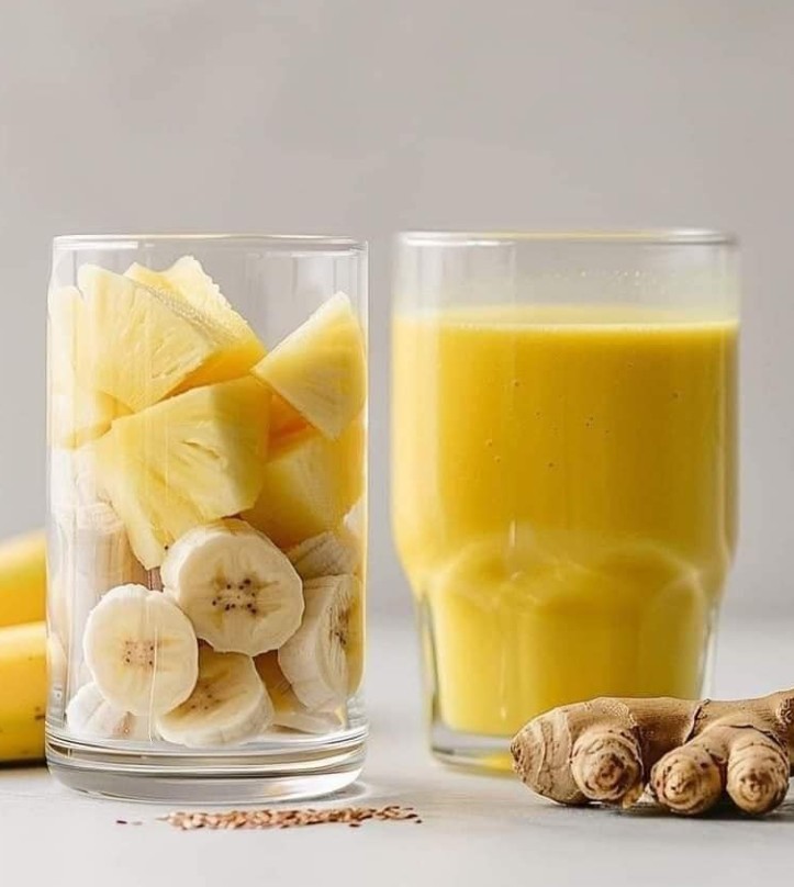 BANANA PINEAPPLE DRINK TO MELT FAT FASTER DRINK THIS👇