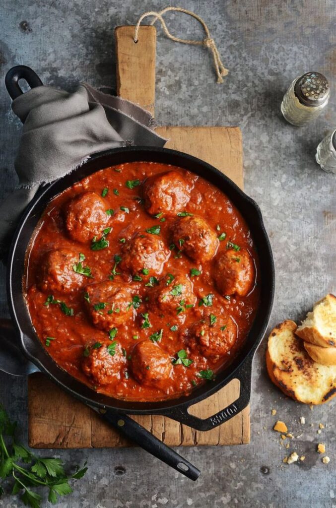 Eggplant balls in Tomato Sauce