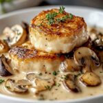 Dreamy scallops with saffron and mushroom sauce