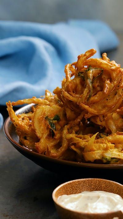 Red onion fritters