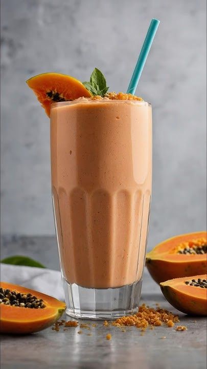 Delicious papaya smoothie