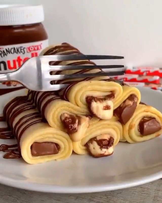 NUTELLA CREPE ROLLS