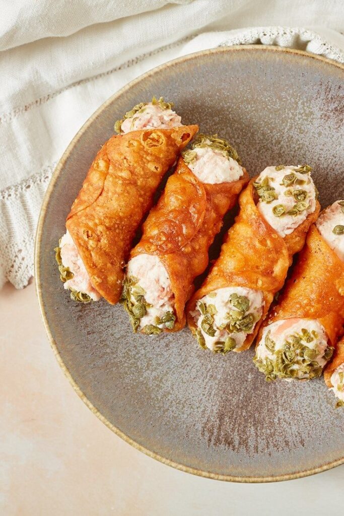 Savory Cannoli with Salmon and Ricotta