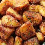 Roast Potatoes Covered in Breadcrumbs