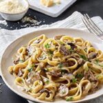 Tagliatelle with Parmesan Cream and Porcini Mushrooms