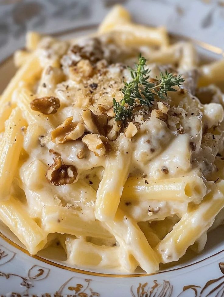 Pasta with Gorgonzola and Walnuts