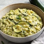 Risotto with Cream of Zucchini and Sausage