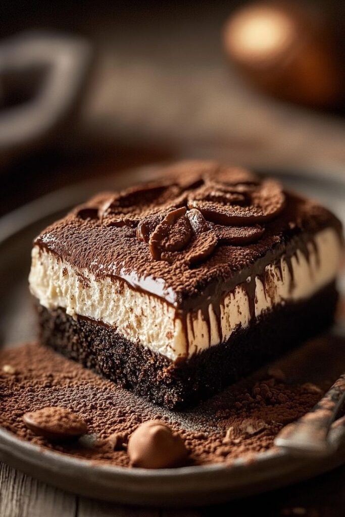 Cocoa Cake with Mascarpone Cream and Coffee