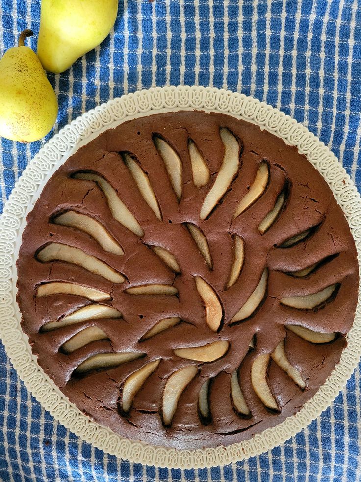 Pear and Dark Chocolate Cake