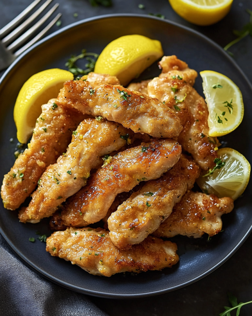 Lemon Chicken Strips: Freshness and Mediterranean Flavor