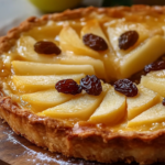 Ricotta and Apple Tart with Raisins