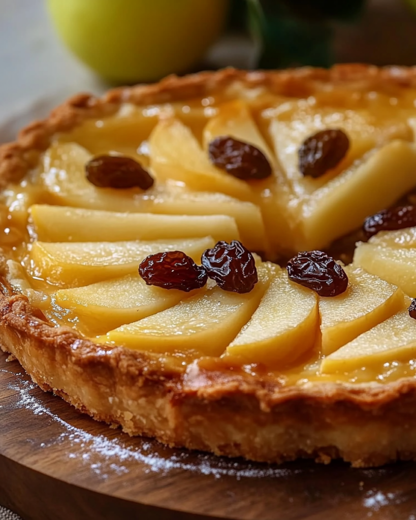 Ricotta and Apple Tart with Raisins