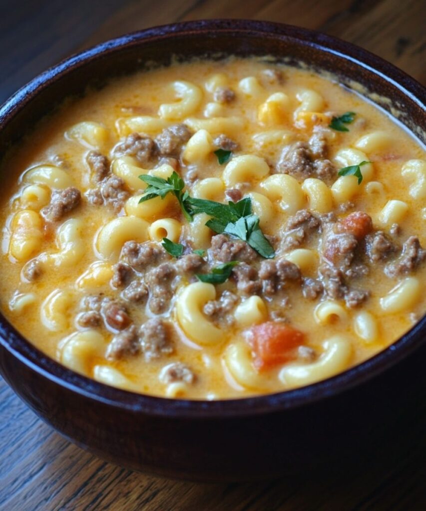 One-Pot Macaroni Cheeseburger Soup – The Comfort Food Mash-Up You Didn’t Know You Needed