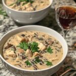 Creamy Mushroom Chicken and Wild Rice Soup – Rich, Hearty, and Perfectly Comforting