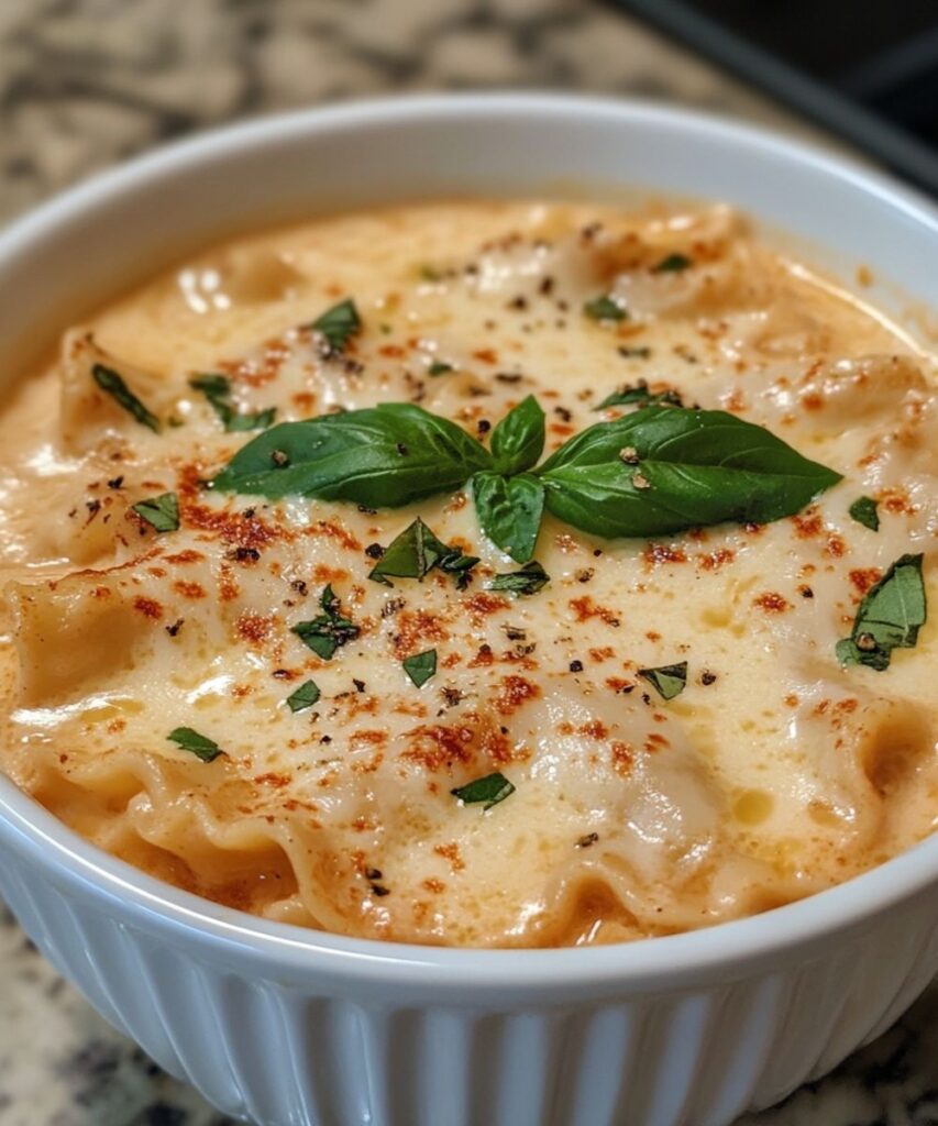 Creamy Alfredo Lasagna Soup – Lasagna in Soup Form – A Comforting, Cheesy Dream!