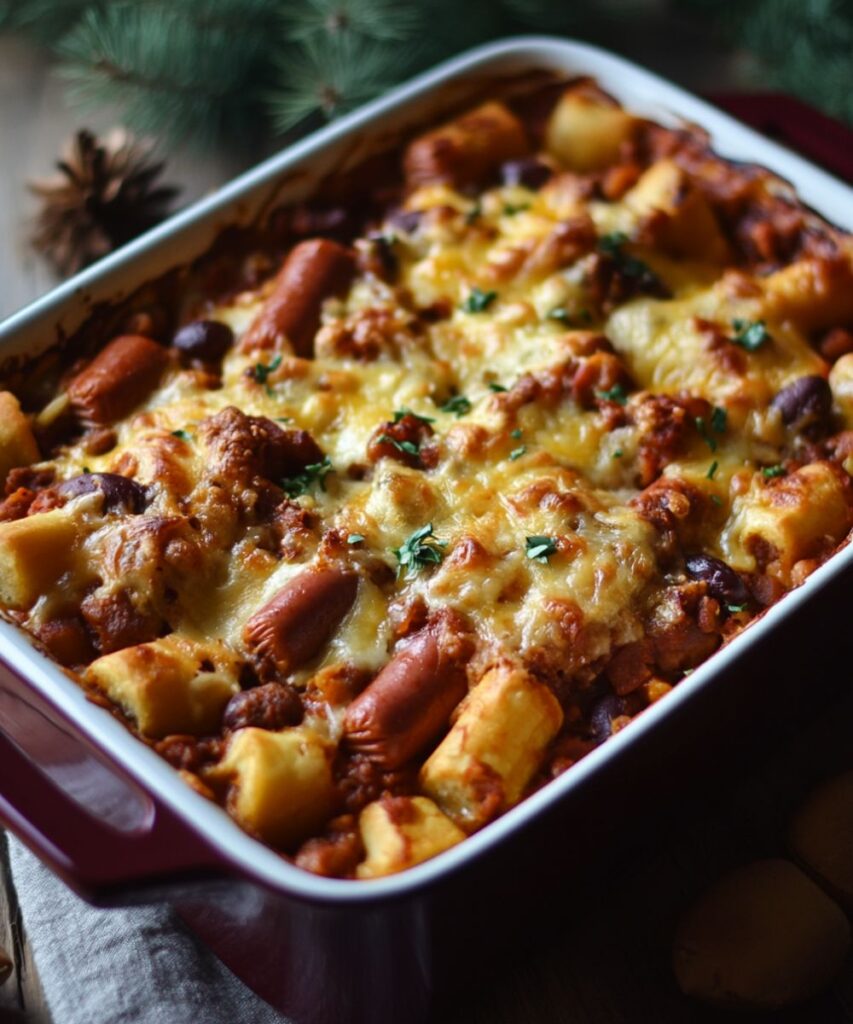 Chili Cheese Dog Casserole