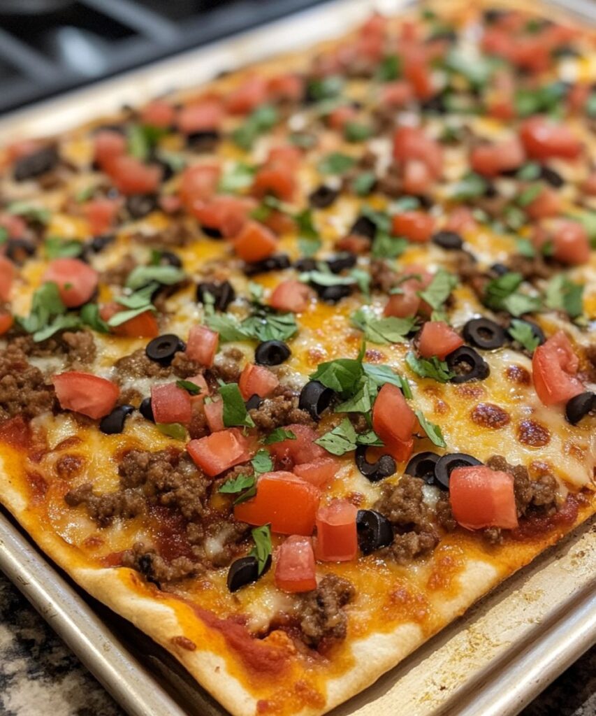 Sheet Pan Taco Pizza