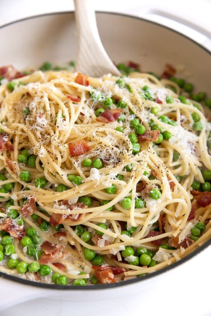 Pasta and Peas Campanian recipe, easy and tasty
