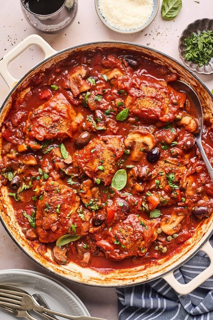 Chicken Cacciatore traditional recipe