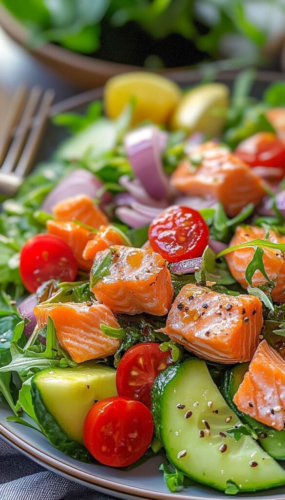 Zucchini, Salmon and Potato Salad