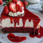Strawberry and Red Velvet Cheesecake