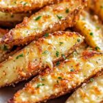 Baked Potato Wedges with Garlic and Parmesan