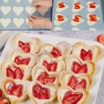 Shortcrust pastry cookie hearts