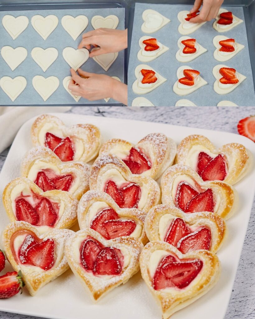 Shortcrust pastry cookie hearts