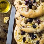 Focaccia Pugliese with onions and olives