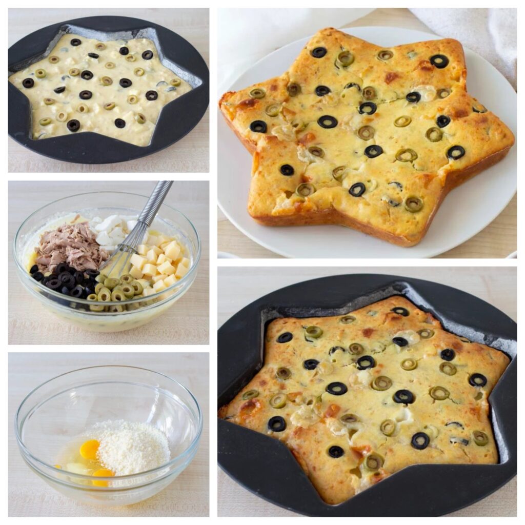 Gluten-free tuna and olive savory pie