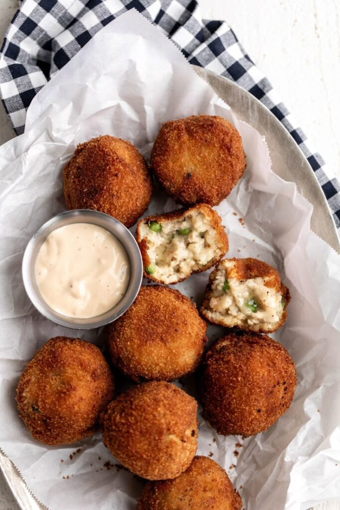 Rice croquettes with surprise