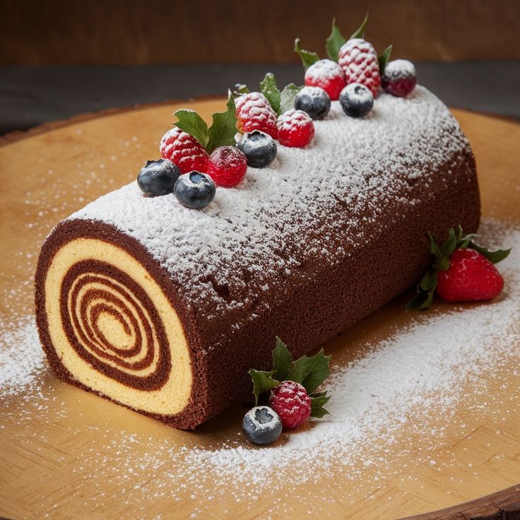 Chocolate and Raspberry Log
